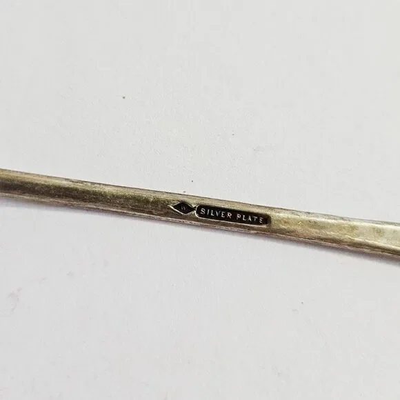 Antique William Adams Eaton Silver Plated Long Olive Pickle Cocktail Fork - Picture 5 of 7